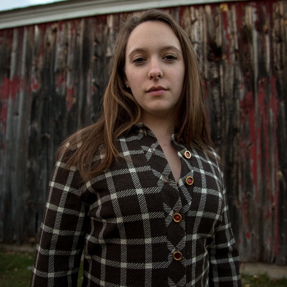 Brown Plaid Dress - Size 10 (Vintage) - Picture 4 of 4